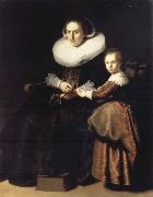 REMBRANDT Harmenszoon van Rijn Susana van Collen,Wife of Jean Pellicorne,and Her daughter Eva china oil painting artist